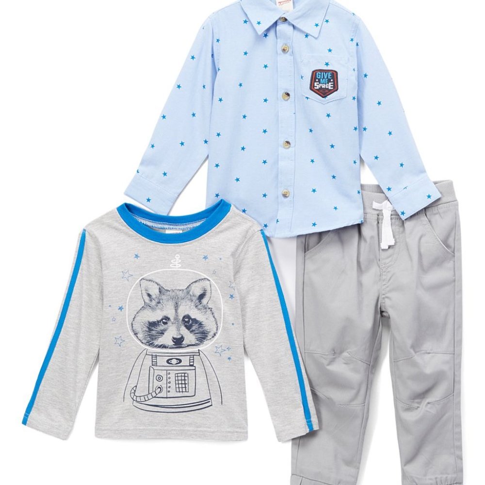 NWT boys 3 piece 'Give me Space' pants set
